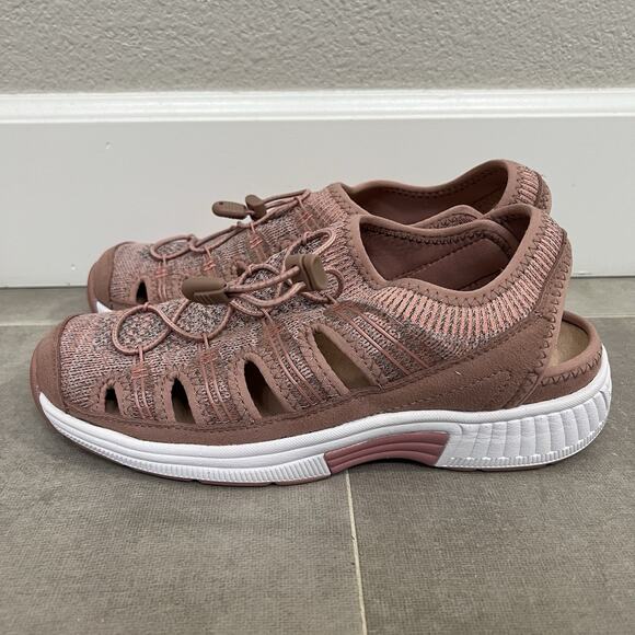 Orthofeet Laguna Womens 9.5D Pink Sneaker Knit Sandals Slip On Orthopedic Shoes - Picture 3 of 5